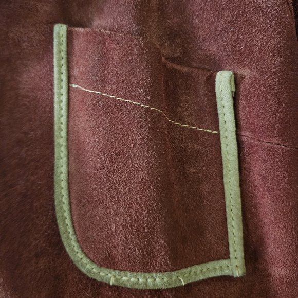 Vintage Suede Mini Trench Coat 1970s - Picture 6 of 10